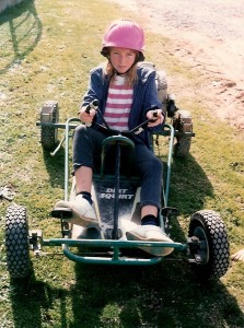 Your blogger, Sharon, grew up on a farm in Young, country NSW, which meant fun times on the go kart