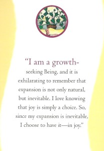 Law of Attraction Card, I want continual, joyous growth by Jerry and Esther Hicks and the teachings of Abraham