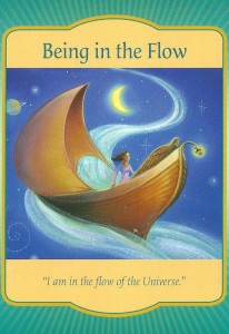 The being in the flow card is from the Gateway Oracle Cards by Denise Linn.