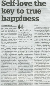 This Ask Sharon (angel intuitive) column in The Area News on Friday 23 October, 2015 is part 2 of answering a readers question about finding love by first recognising self-love.