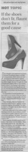 This Ask Sharon (angel intuitive) column in The Daily Advertiser on Friday 20 November, 2015 urges locals to take a stand against violence by doing the Walk A Mile in Her Shoes march.