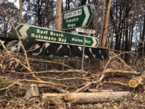 Even metal couldn't withstand the heat of the bushfires