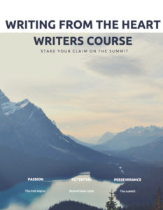 Cover-of-Writing-from-the-Heart-writers-course-by-Sharon-Halliday