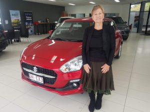 Jan Donges with her brand new car thanks to NLP and time line therapy